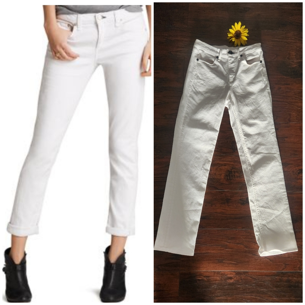 Rag & Bone Women'S White Stretch Mid-Rise Skinny-Leg Casual Jeans Size 24 - Picture 2 of 11